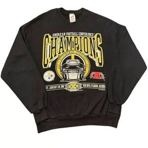 Vintage 1995 Pittsburgh Steelers AFC Champions Sweatshirt Retro NFL Football Tee